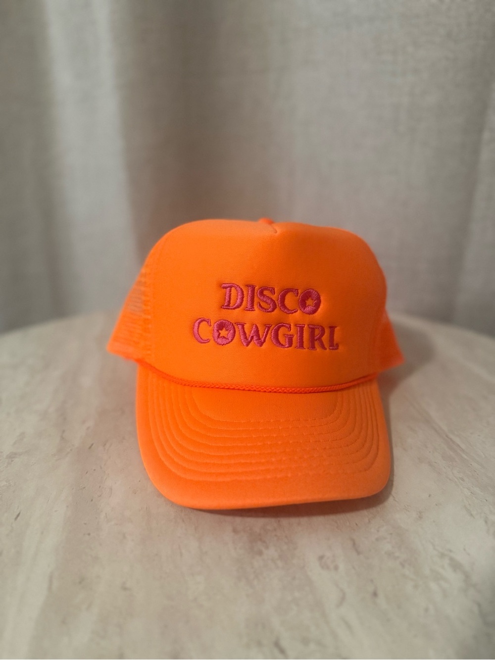Disco Cowgirl Pink & Orange Boyfriend Hat | OS